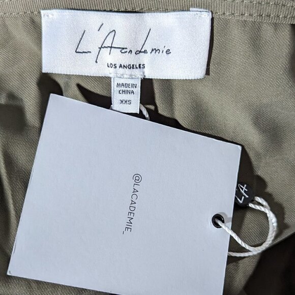 L'Academie Lissa Olivine Green Jumpsuit Romper Olive Green XXS NEW NWT - Picture 6 of 7